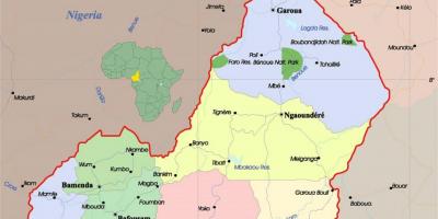 Cameroon ramani na miji