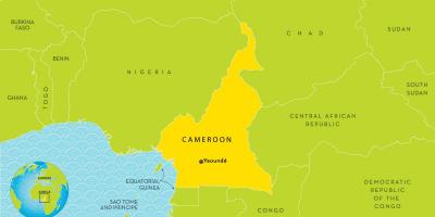 Ramani ya Cameroon na nchi jirani